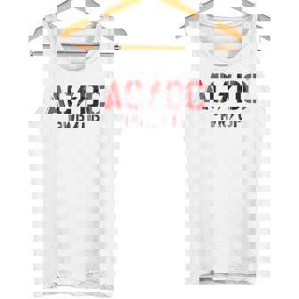 AcDcロックミュージックバンドpwrupフォトロゴ。 タンクトップ - Kawaiitshirt