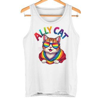 Aliado Lgbtq Gracioso Gato Aliado Orgullo Gay Camiseta sin mangas - Regaloses