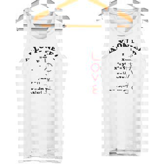 All You Need Is Love 数学グラフ方程式 黒文字 タンクトップ - Kawaiitshirt