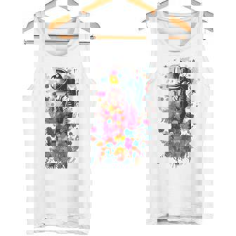 Astronaute Entouré De Fleurs Colorées Débardeur e - Cadeauxyz