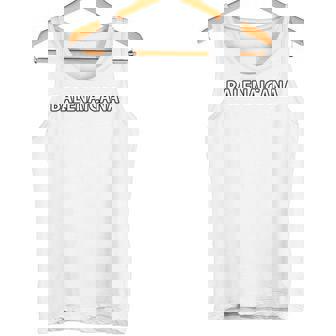 Balenaicana《ばれないかな》ホワイト 白 ロゴ【変なデザイン屋さん】ブランド パロディ 面白デザイン 長袖tシャツ タンクトップ - Kawaiitshirt