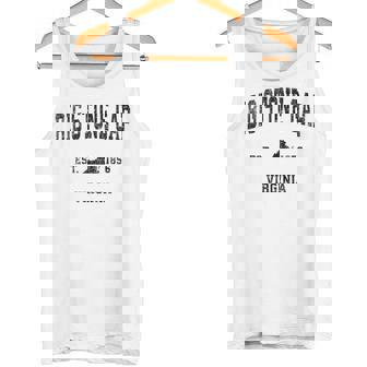 Bigtone Gap バージニアa ビンテージ スポーツデザイン ブラックプリント タンクトップ - Kawaiitshirt