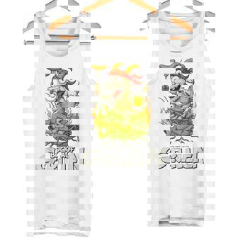 Bock Auf Grillen おもしろバーベキューアクセサリー ヤギ付きバーベキュー タンクトップ - Kawaiitshirt