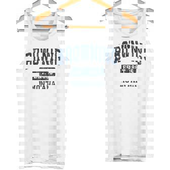 Browning Montana Mt ビンテージ スポーツ 確立 ネイビーデザイン 長袖tシャツ タンクトップ - Kawaiitshirt