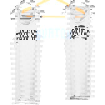 Burton Michigan Mi ヴィンテージ スポーツデザイン ネイビーデザイン タンクトップ - Kawaiitshirt