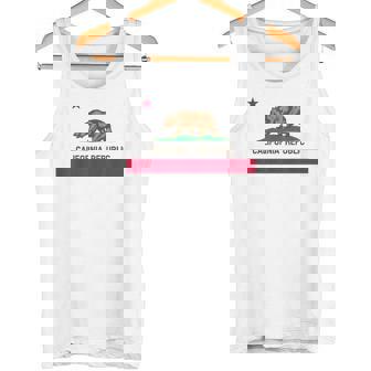 California Republic ノベルティ カリフォルニアベア カリフォルニアフラッグ タンクトップ - Kawaiitshirt