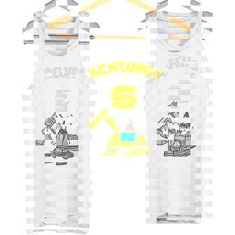 Children's 'Ich Bin 6 Digger' Tank Top - Seseable