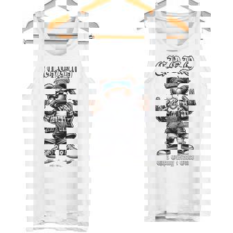 CHOLO Chu Only Live Once ヒップホップ テディベア チカーノ アート タンクトップ - Kawaiitshirt