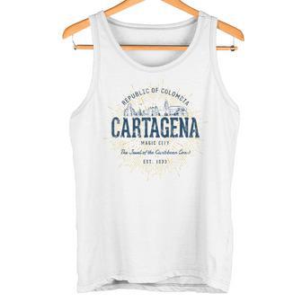 Colombia Estilo Retrointage Cartagena Camiseta sin mangas - Regaloses