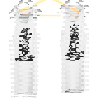 Cool Dj Cat ビニールレコード愛好家 タンクトップ - Kawaiitshirt
