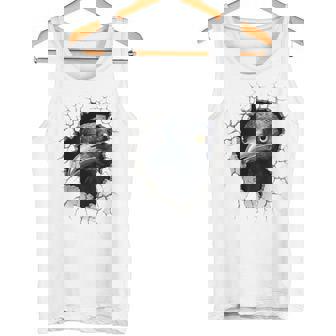 Cuervo Animal Print Gráfico Dibujo Arte Cara Cuervo Camiseta sin mangas - Regaloses