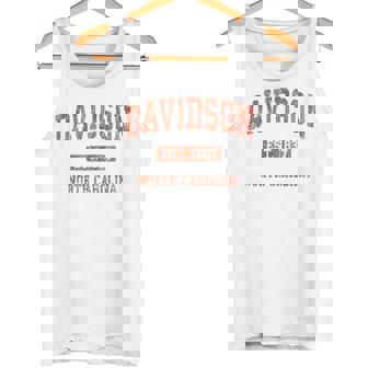 Davidson ノースカロライナ Nc ビンテージ アスレチック スポーツデザイン タンクトップ - Kawaiitshirt