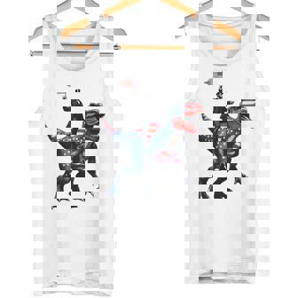 Dino Abraham Lincoln 4Th Of July Boys American Flag タンクトップ - Kawaiitshirt