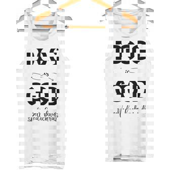 Dog Is Godpelled Backwards-面白い犬の言葉 タンクトップ - Kawaiitshirt