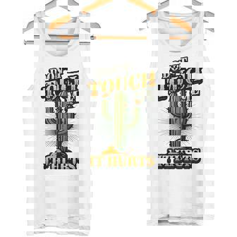 Don't Touch Me It Hurts – サボテンの反社会的ユーモア タンクトップ - Kawaiitshirt
