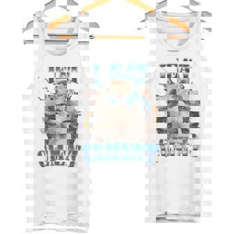 I Eat セメント 呪われた猫 面白い 奇妙な特定 ダンク ミーム 長袖tシャツ タンクトップ - Kawaiitshirt