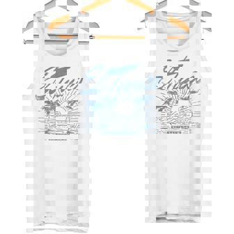 El Tunco エルサルバドル ヴィンテージ アンティーク調 ヤシの木 サーフ タンクトップ - Kawaiitshirt