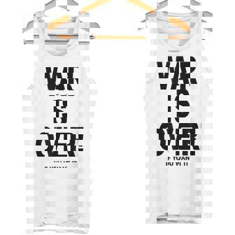 Exclusive War Is Over ご希望の場合限定ブラックプリント タンクトップ - Kawaiitshirt