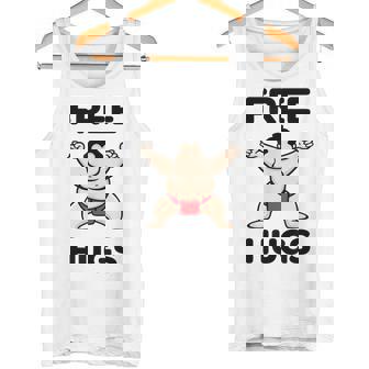 Free Hugs おもしろ相撲力士 相撲ハグ カワイイ相撲ハグ タンクトップ - Kawaiitshirt