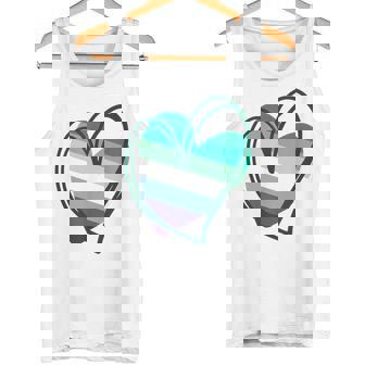 Gay Hombre Mlm Orgullo Lindo Corazón Lgbt Bandera Gay Camiseta sin mangas - Regaloses