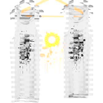 Girasol Diseño Abstracto Flor Pintura Girasol Camiseta sin mangas - Regaloses