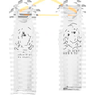 Have A Nice Day 70年代 かわいい ハッピーピース ハンドサイン スマイルフェイス タンクトップ - Kawaiitshirt