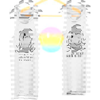 Have A Nice Day Winkingmile Face Peace Wink Happy Face タンクトップ - Kawaiitshirt