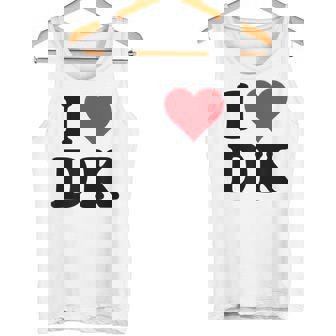 I Heart Dk Initials I Love DK First And Last Name D K タンクトップ - Kawaiitshirt