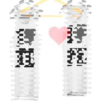 I Heart Fe Initials I Love FE First And Last Name F E タンクトップ - Kawaiitshirt