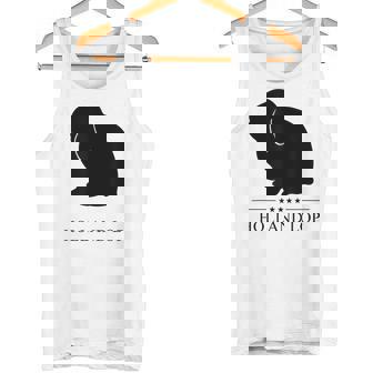 Holland Lop Rabbitブラックシルエット タンクトップ - Kawaiitshirt