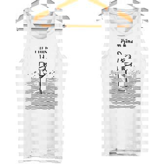 I'm Fine Thumbs Drowning Up メンズ レディース 皮肉なユーモア ジョーク タンクトップ - Kawaiitshirt