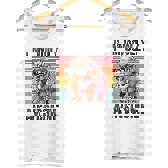 I'm Woolly Awesome 面白い レトロ メンズ レディース キッズ ウーリーマンモス タンクトップ - Kawaiitshirt