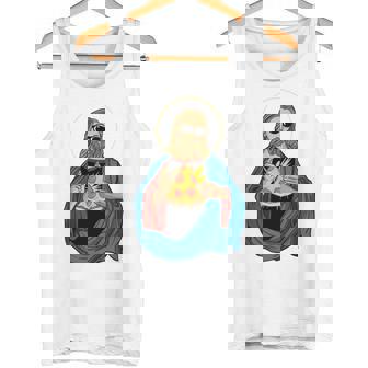 Jesus Holding A Pizza 長袖tシャツ タンクトップ - Kawaiitshirt