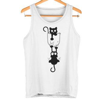 Lindo Amante De Los Gatos Negros Divertido Gatito En El Bolsillo Cara De Gatito Negro Camiseta sin mangas - Regaloses