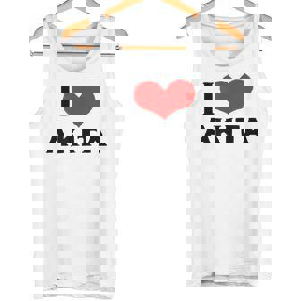 I Love Akita 愛 ハート 秋田 秋田県 日本 お土産 かわいい おしゃれ タンクトップ - Kawaiitshirt