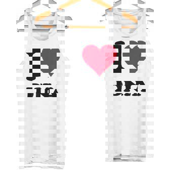 I Love Dina タンクトップ - Kawaiitshirt