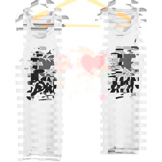 I Love Japan 桜 桜 日本の富士山 寺院 タンクトップ - Kawaiitshirt