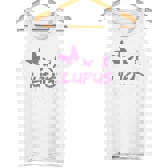 Lupus Warrior パープルバタフライ&リボン ポケット付き タンクトップ - Kawaiitshirt