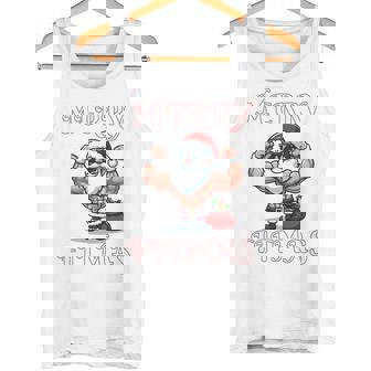 Merry Fitmas クリスマス フィットネス アグリークリスマス スウール サンタ 長袖tシャツ タンクトップ - Kawaiitshirt