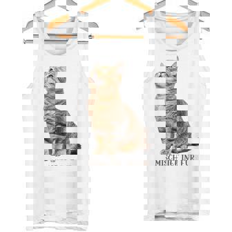 Mischief In Fur 猫写真 キジトラ 猫好き ネタ 猫しもべ 猫飼い 猫依存症 猫オーナー タンクトップ - Kawaiitshirt