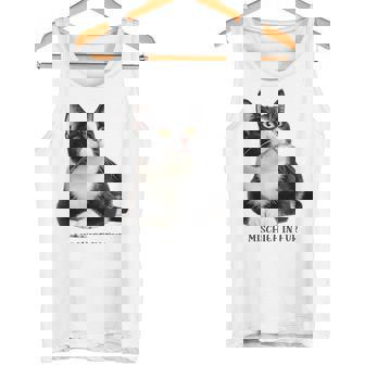Mischief In Fur 猫写真 ハチワレ猫 黒白猫 猫好き ネタ 猫しもべ 猫飼い 猫依存症 タンクトップ - Kawaiitshirt