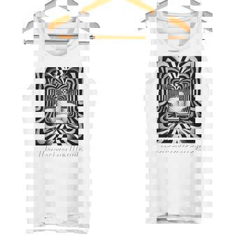 Monochrome Magic 幾何学トリックアート 長袖tシャツ タンクトップ - Kawaiitshirt