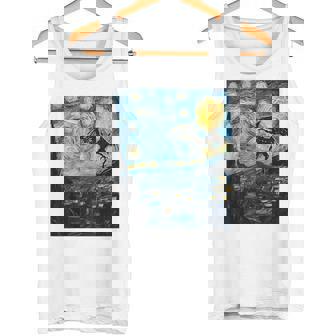 Mothman Cryptid Cryptozoology 星月夜 ゴッホ絵画 タンクトップ - Kawaiitshirt