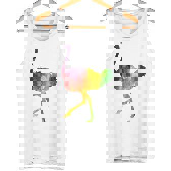 Ostrich African ダチョウ Animal Watercolor Graphic タンクトップ - Kawaiitshirt