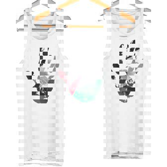 Palestine Flag In A Hand Print Free Palestine Camiseta sin mangas - Regaloses