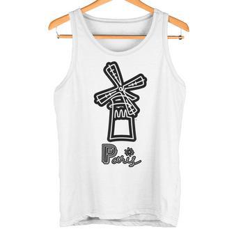 Paris Moulin Rougeintageoyageacances Cadeau Débardeur e - Cadeauxyz