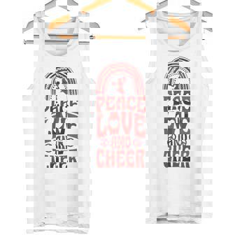 Peace Love And Cheer ボヘミアンレインボーチアリーダー タンクトップ - Kawaiitshirt