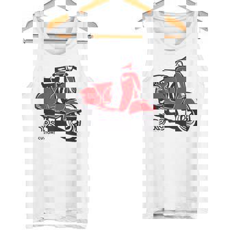 Piaggio クラシックスクーター イタリア製 ピンク タンクトップ - Kawaiitshirt