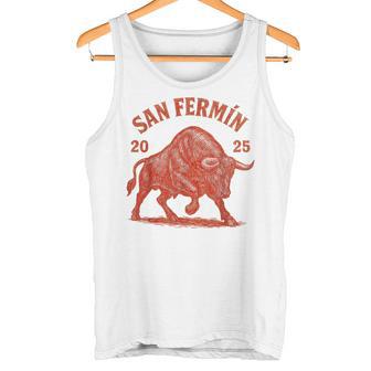 San Fermín 2025 Encierros Fiesta Pamplona Toros España Camiseta sin mangas - Regaloses
