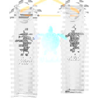 Save The Hawaiiea Turtles ハワイアンブルー トライバルタートルホヌ タンクトップ - Kawaiitshirt
